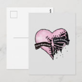 Pastel Gothic Heart | Emotioneel en onbeweeglijk Briefkaart (Voorkant / Achterkant)