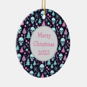 Pastel Gothic Kerst Keramisch Ornament (Rechts)