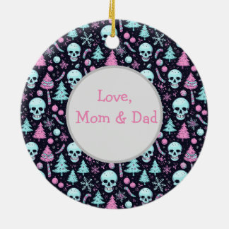 Pastel Gothic Kerst Keramisch Ornament