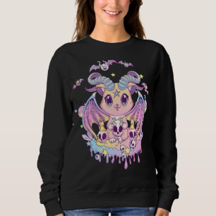 Pastel Gothic Krampus Cat Cute Creepy Devil Cat en Trui