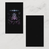 Pastel Gothic Moon Insect Gothic Wicca Crescent Be Visitekaartje (Voorkant / Achterkant)