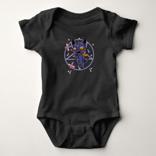 Pastel Gothic Moon Wiccan Animal Cat Romper