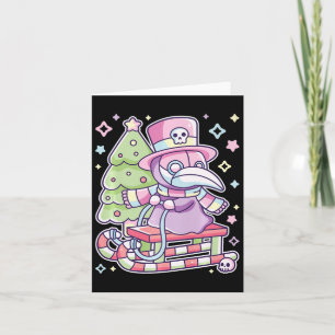 Pastel Gothic Pest Doctor Kerst Halloween Ontmoet Kaart