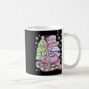 Pastel Gothic Pest Doctor Kerst Halloween Ontmoet Koffiemok