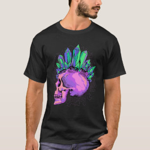 Pastel Gothic Punk Skull Crystal Mohawk Rock Gothi T-shirt