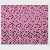 Pastel gothic roze vleermuizen cadeaupapier (Vlak)