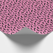 Pastel gothic roze vleermuizen cadeaupapier (Hoek)