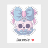 Pastel Gothic schedel parfum Sticker (Vel)