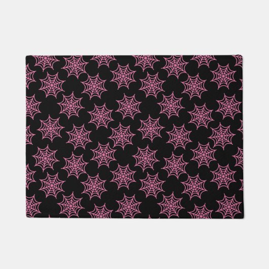 Pastel Gothic Spider Web Roze Deurmat (Voorkant)