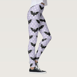 Pastel Gothic Spooky Cute Bats Kawaii Leggings