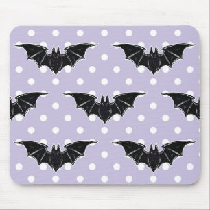 Pastel Gothic Spooky Cute Paarse Bat Kawaii Mousep Muismat