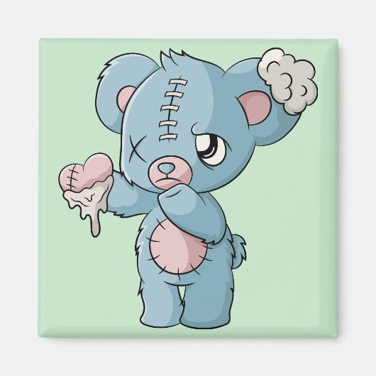 Pastel Gothic Teddy Bear Magneet (Voorkant)