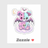 Pastel Gothic Teddy Bear Sticker (Vel)