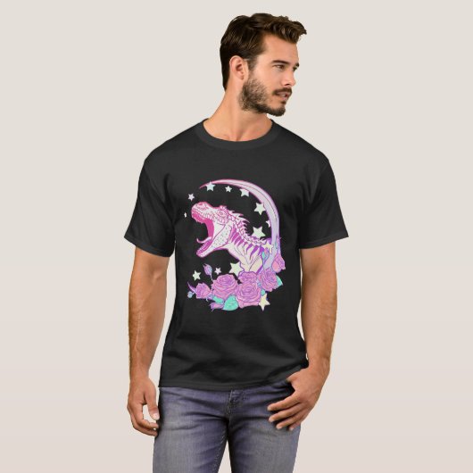 Pastel Gothic Trex TShirt - Vaporgolf esthetisch (Voorkant volledig)
