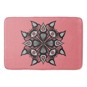 Pastel Gothic Witch Design - Zwart Roze Monster Badmat