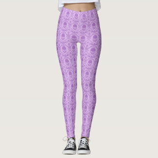 Pastel gotische barokke schedelpatroonleggingen leggings