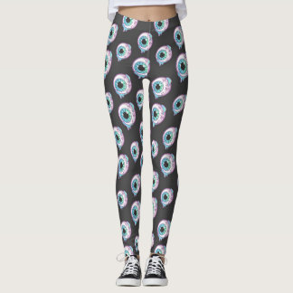 Pastel gotische snoepbal oogbal patroon leggings