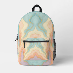Pastel Goud Marmeren Rugzak artistiek ontwerp