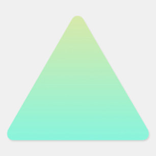 Pastel Gradiënt Achtergrond Turquoise Geel Driehoek Sticker