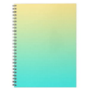 Pastel Gradiënt Achtergrond Turquoise Geel Notitieboek