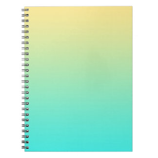 Pastel Gradiënt Achtergrond Turquoise Geel Notitieboek