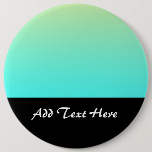 Pastel Gradiënt Achtergrond Turquoise Geel Ronde Button 6,0 Cm