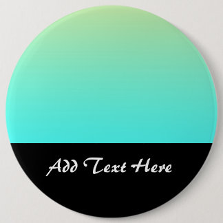 Pastel Gradiënt Achtergrond Turquoise Geel Ronde Button 6,0 Cm