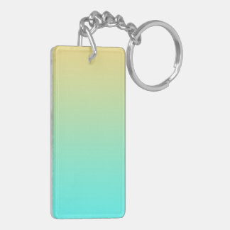 Pastel Gradiënt Achtergrond Turquoise Geel Sleutelhanger