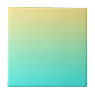 Pastel Gradiënt Achtergrond Turquoise Geel Tegeltje