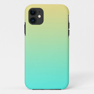 Pastel gradiënt Achtergrond Turquoise Yellow iPhone 11 Hoesje