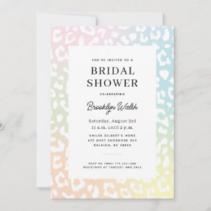 Pastel Gradient Animal Print Vrijgezellenfeest Kaart