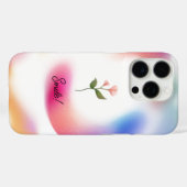 Pastel Gradient coque iphone - Floral Design (Verso (horizontal))