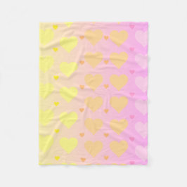 pastel gradient heart blanket fleece deken