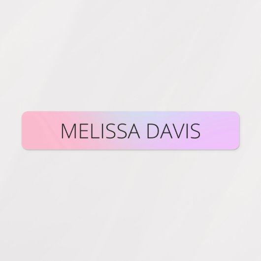 Pastel gradiënt Kinder waterdichte naamlabels Labels (Design 1)