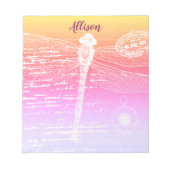 Pastel gradiënt ligonfly gepersonaliseerd notitieb notitieblok (Voorkant)