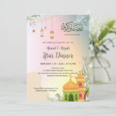 Pastel Gradient Mosque Iftar Dinner Invitation (Debout devant)