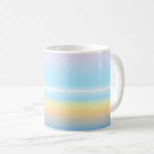Pastel gradiënt multicolor gestreepte koffiemok