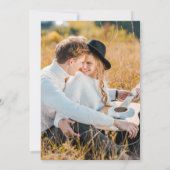 Pastel Gradient Ombre Modern Script Foto Bruiloft Kaart (Achterkant)