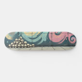 Pastel Graffiti Skull Pile Skateboard Skate Deck (Horz)