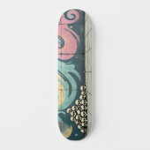 Pastel Graffiti Skull Pile Skateboard Skate Deck (Recto)