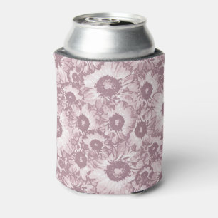 Pastel Gray Roos Roze Floral Patroon Blikjeskoeler