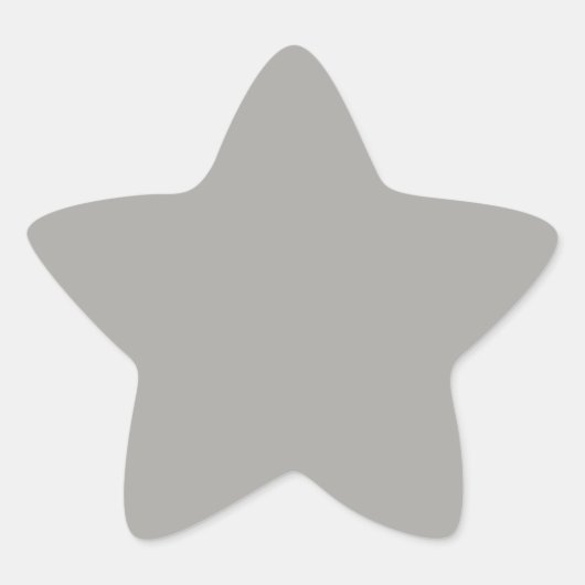 Pastel Gray Star-Sticker Ster Sticker (Voorkant)