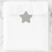 Pastel Gray Star-Sticker Ster Sticker (Tas)