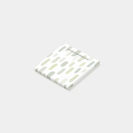 Pastel Green Abstract Post-it® Notes (Schuin)