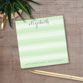 Pastel Green and Grey Stationery Suite for Women Post-it® Notes