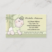 Pastel Green Baby Care Baby Sitter Carte de visite (Dos)