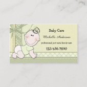 Pastel Green Baby Care Baby Sitter Carte de visite (Devant)