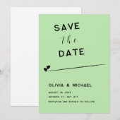 Pastel Green BotanicalSauvegardez la carte de bill (Devant / Derrière)