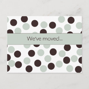 Pastel Green & Brown Polka Dot briefkaart