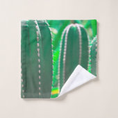 Pastel Green Cactus plante feuilles (Gant de toilette)